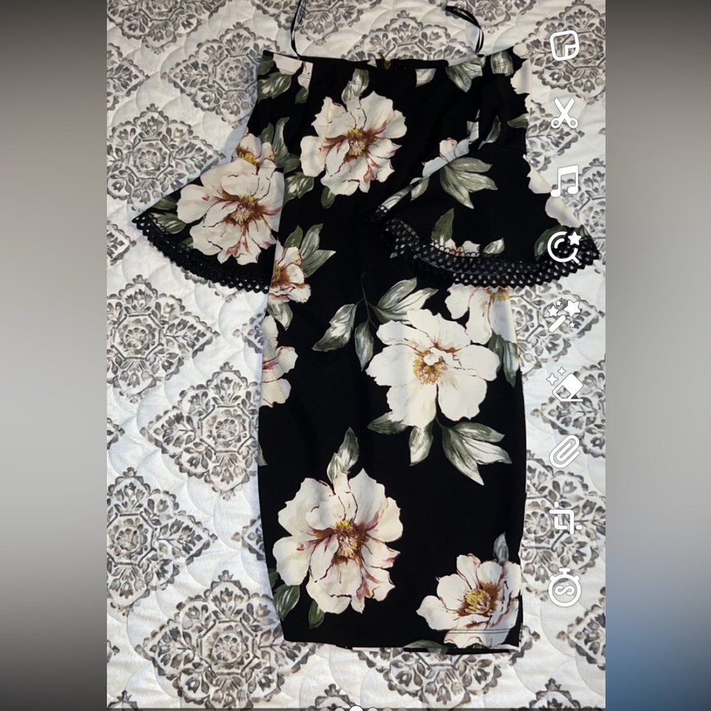 Off shoulder floral dress